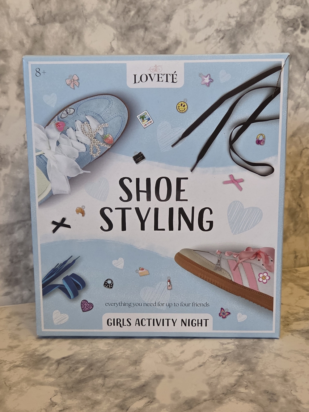 DIY Sneaker Styling Kit for Girls – Shoe Decorating Craft Set for 4